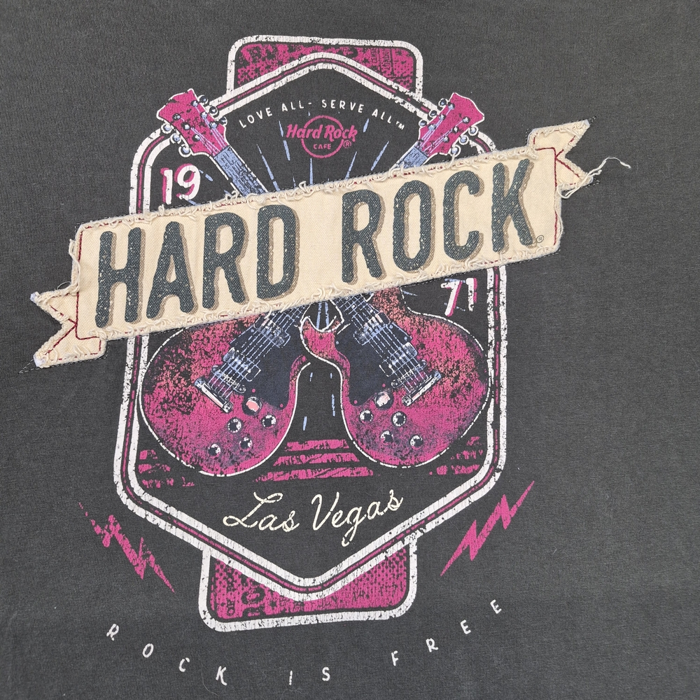 Hard Rock Cafe Brown T-Shirt Pink/Cream Graphic Mens XL